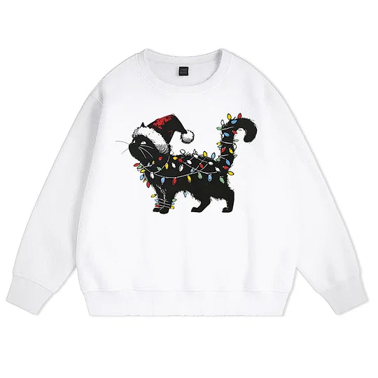 Cute Cat Christmas 100% Cotton Sweatshirt