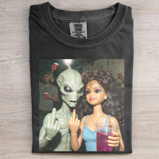 BLACK GIRL DOLL PARTY FACE MEME RETRO TEE