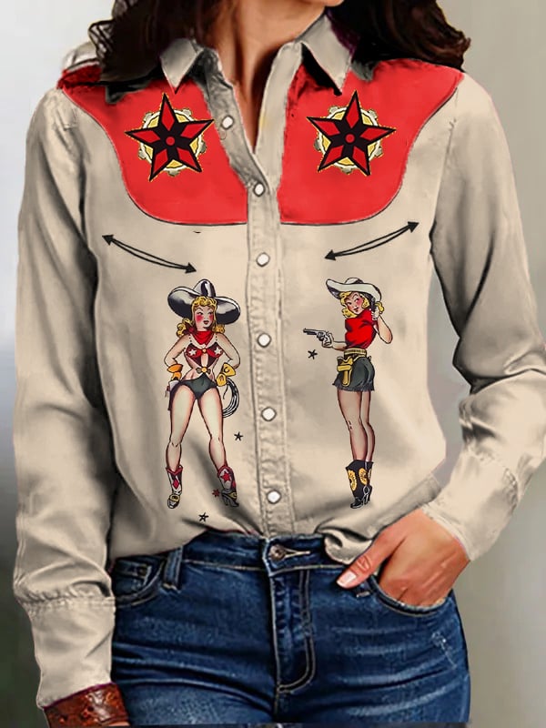 Women's Western Print Shirt