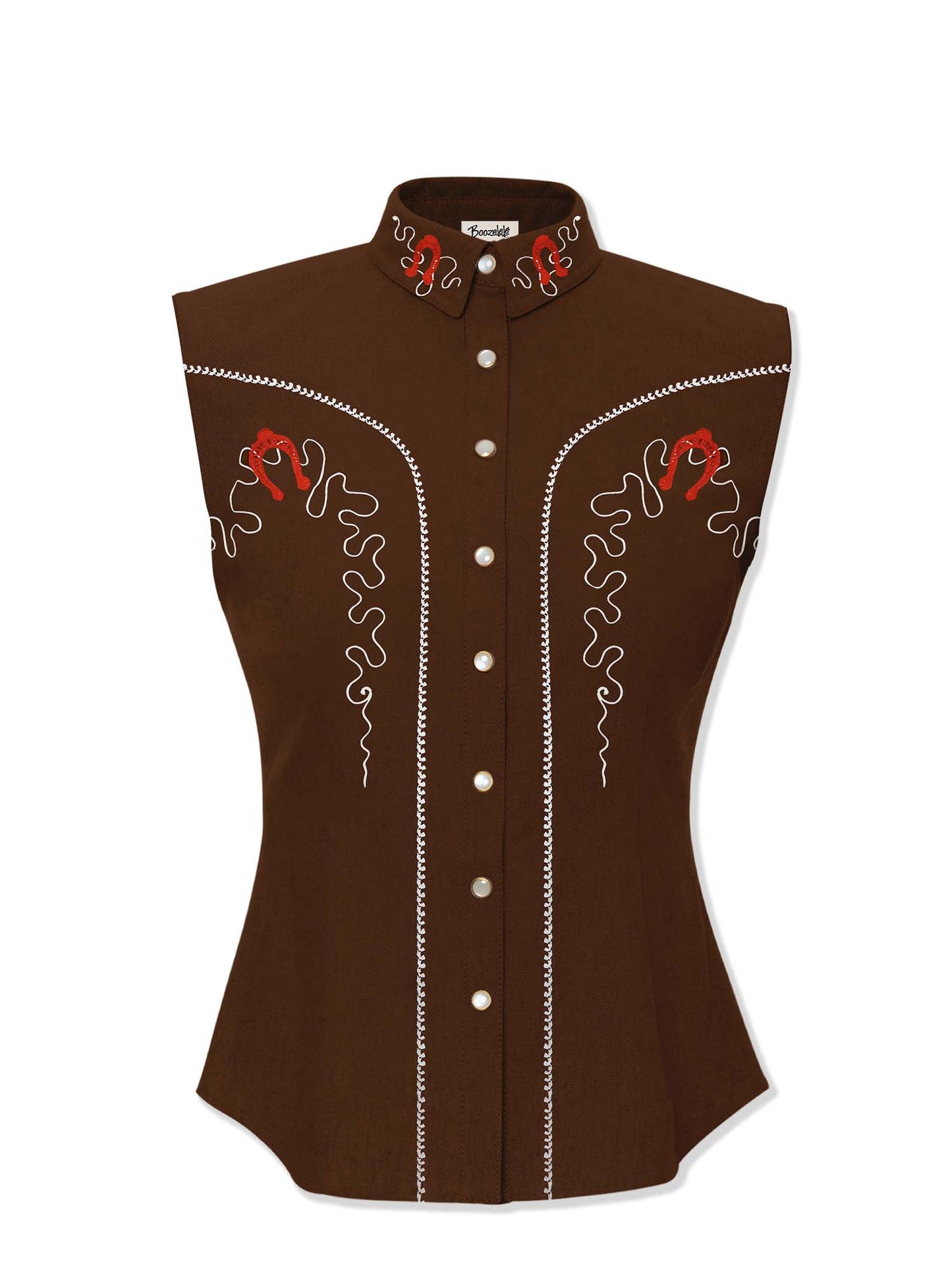 Western Vintage Horseshoe - 100% Cotton Sleeveless Shirt