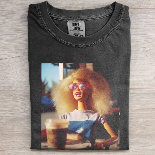 DOLL FACE MEME COFFEE BREAK IN PARADISE TEE