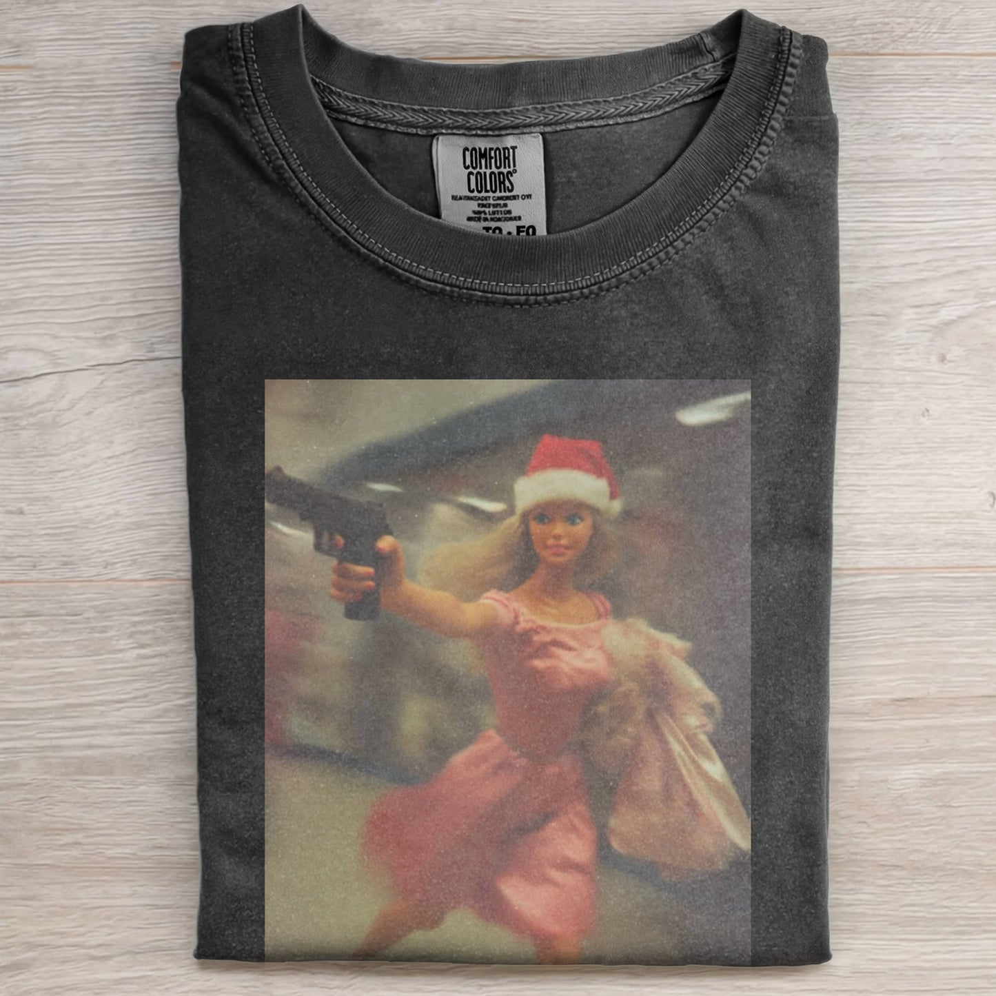 CHRISTMAS BARBIECORE WITH A GUN TEE