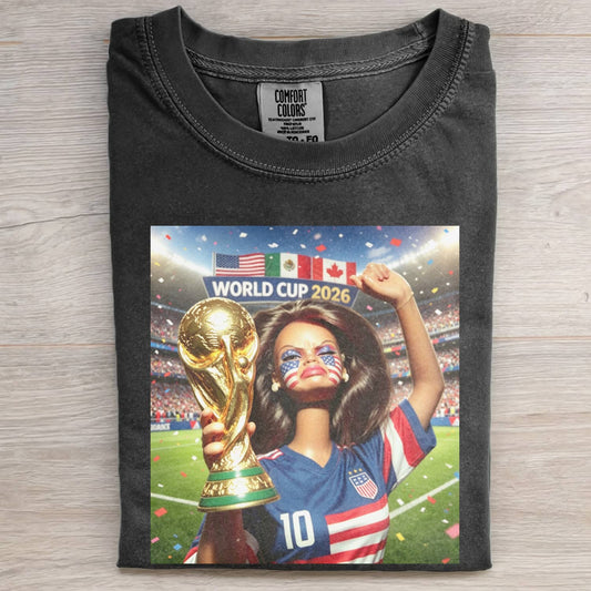 WORLD CUP DOLL GIRL FUNNY FACE MEME TEE