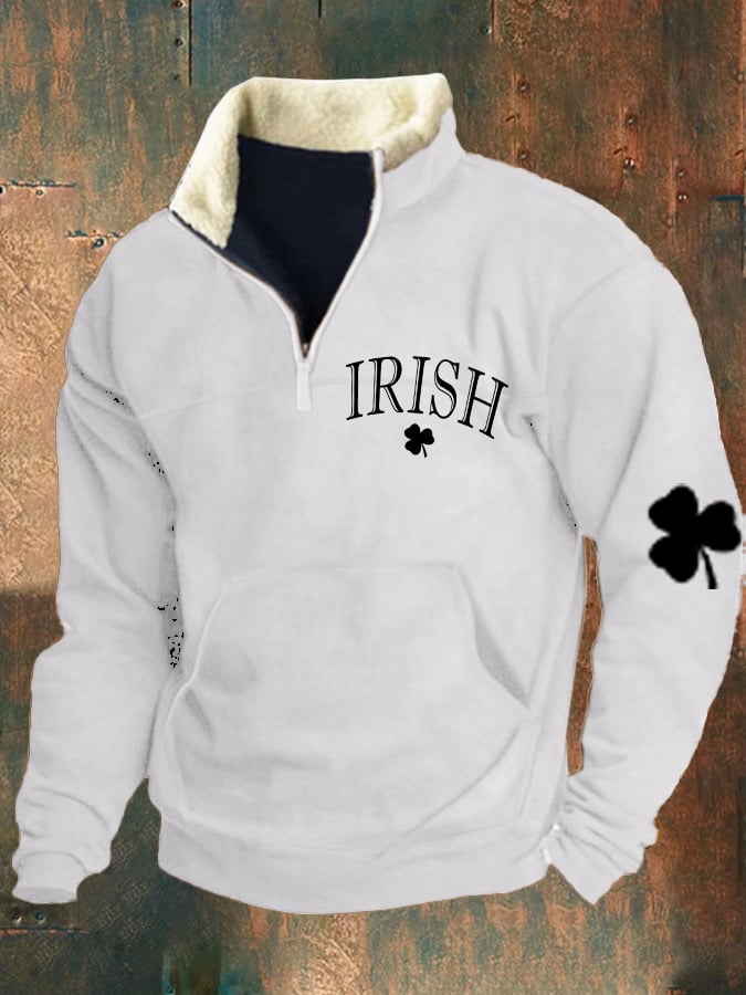 Men's St. Patrick's Day Shamrock Print Sweatshirt