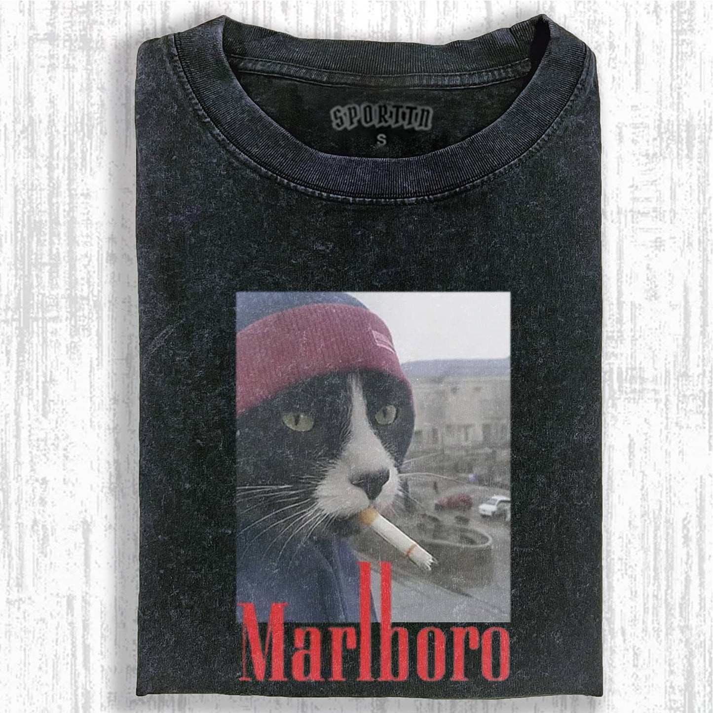 SMOKING CAT MEME T-SHIRT