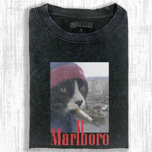 SMOKING CAT MEME T-SHIRT