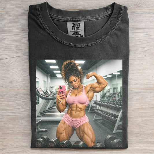 GYM DOLL GIRL FUNNY FACE MEME TEE