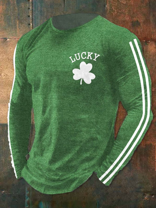 Men's Retro Lucky Saint Patrick'S Day Print T-Shirt