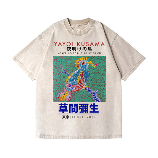 Yayoi Kusama Vintage Wash Japanese Design T-Shirt