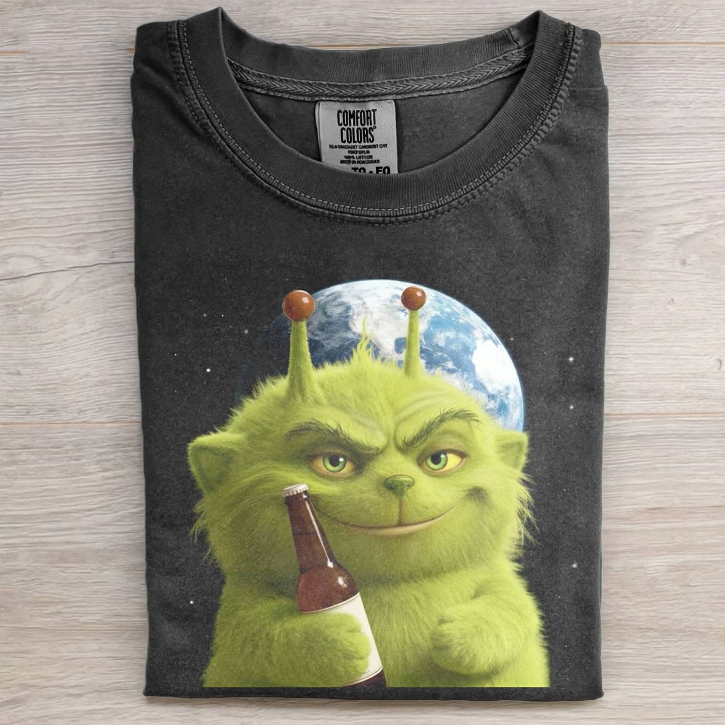 ALIEN CAT FUNNY MEME T-SHIRT