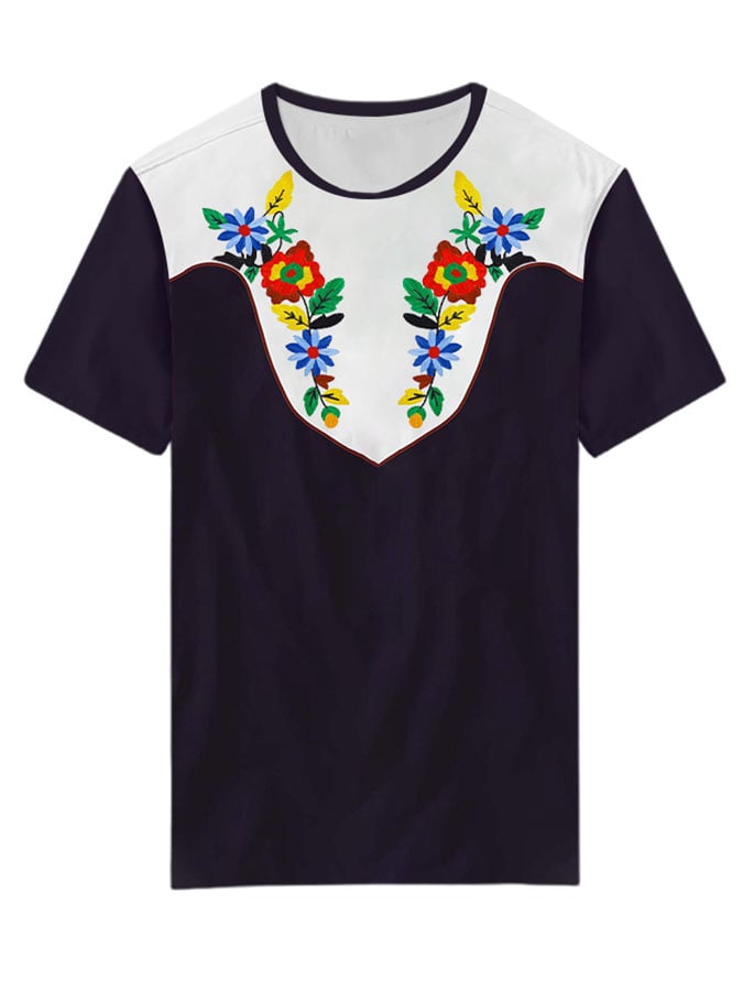 Women's Western Botanical Crew Neck T-shirt