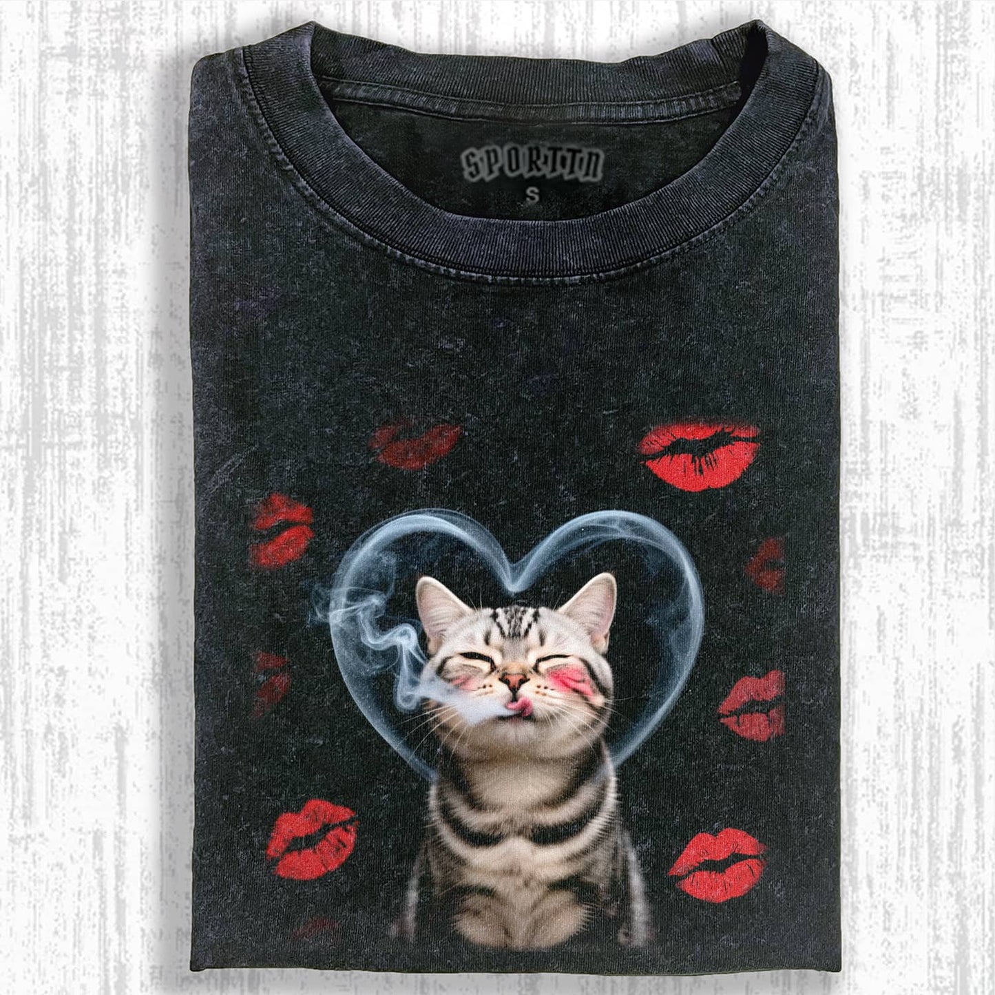 SMOKING CAT MEME T-SHIRT