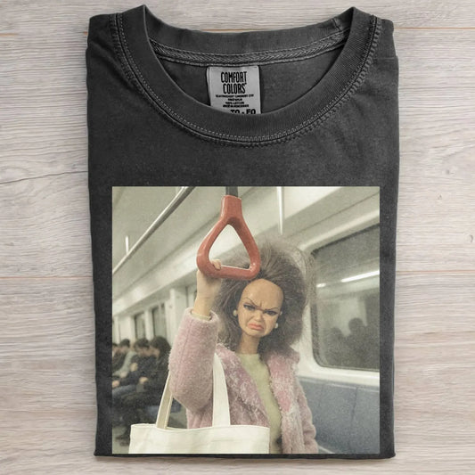 UNHINGED DOLL GIRL FUNNY MEME  TEE