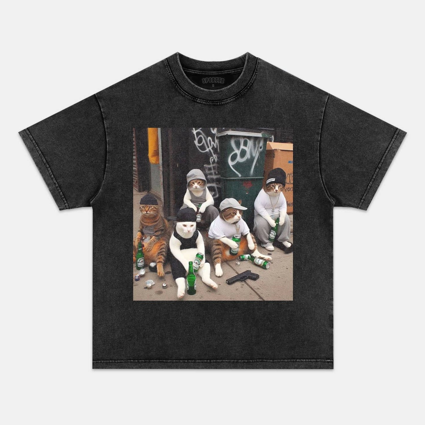 WACKY CAT TEE. 7.3