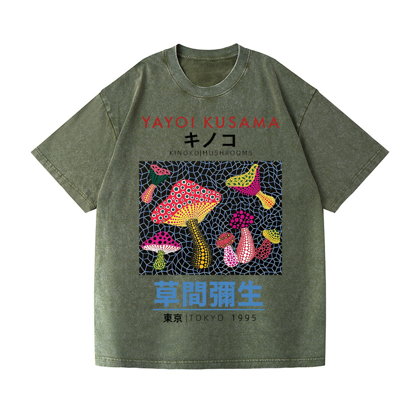 Yayoi Kusama Vintage Wash Japanese Design T-Shirt