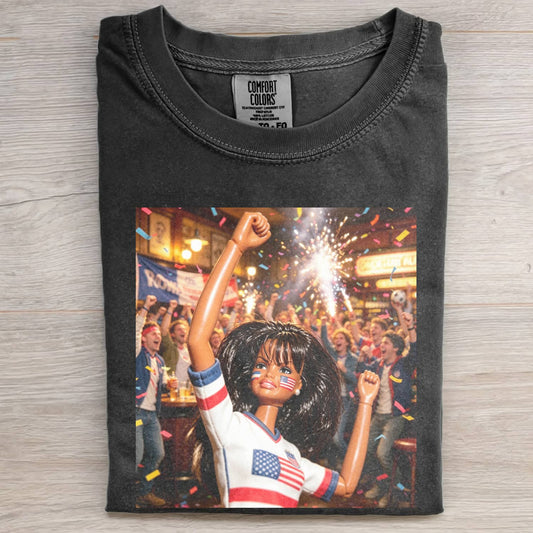 WORLD CUP DOLL GIRL FUNNY FACE MEME TEE