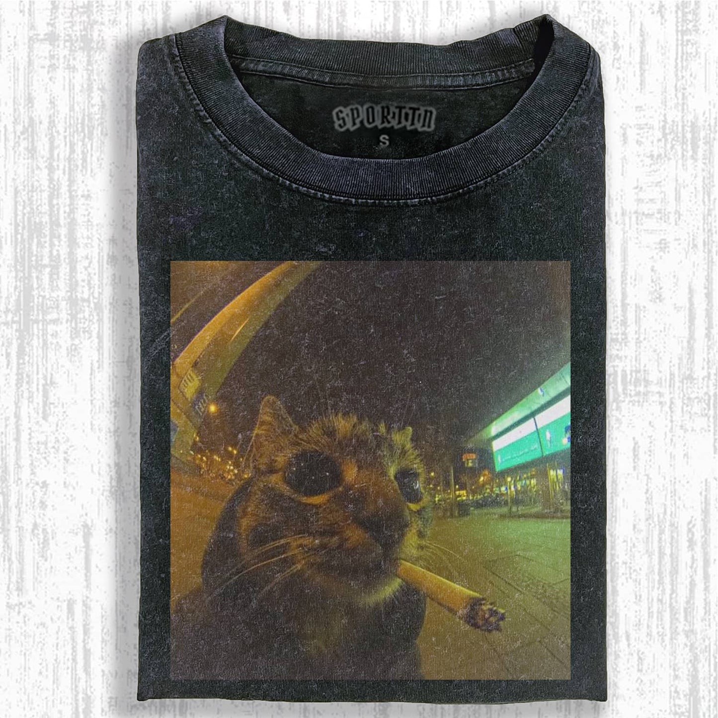 SMOKING CAT MEME T-SHIRT
