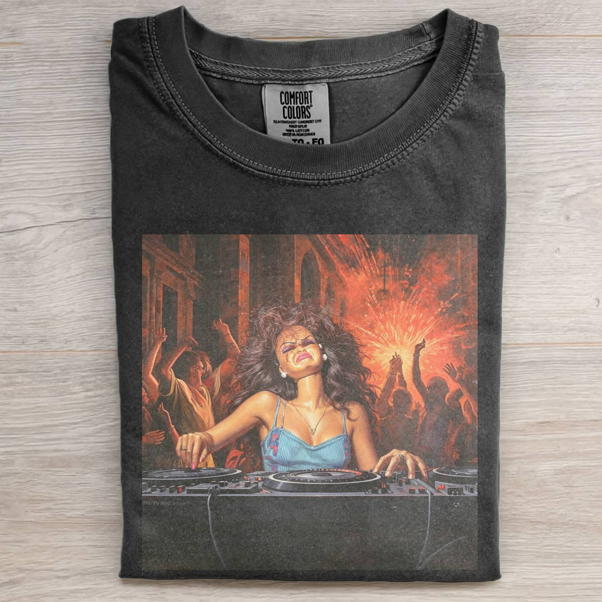 BALCK GIRL DOLL DJ FACE MEME TEE