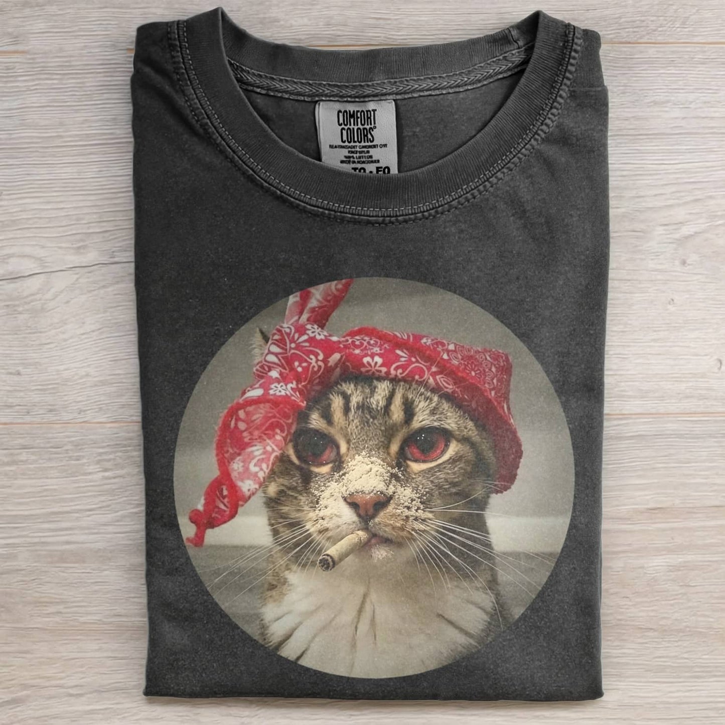 SMOKING CAT FUNNY MEME TEE