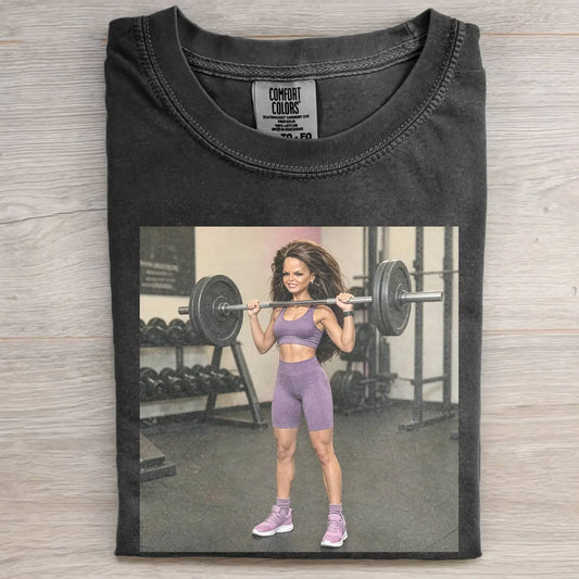 GYM DOLL GIRL FUNNY FACE MEME TEE