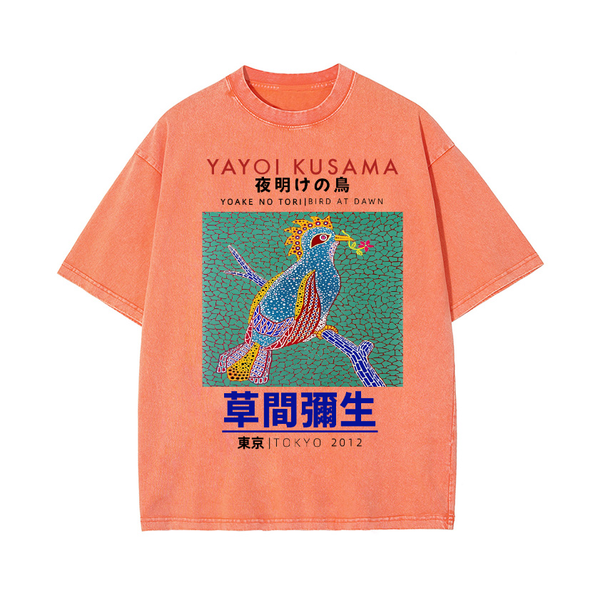 Yayoi Kusama Vintage Wash Japanese Design T-Shirt