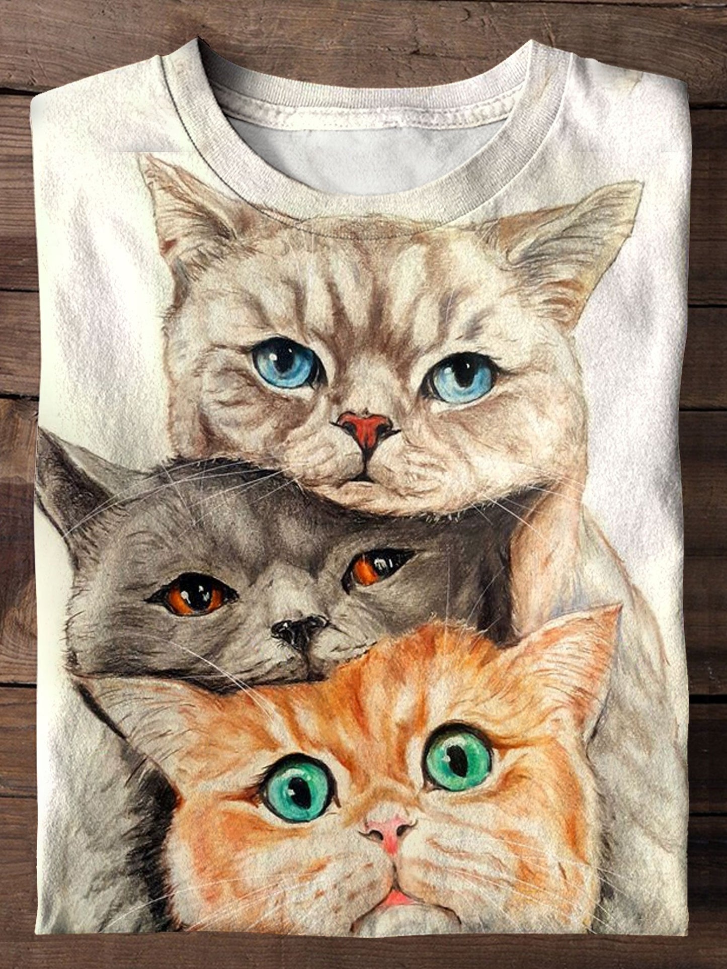 Cute Kitty Art Print Cat LoverT-shirt