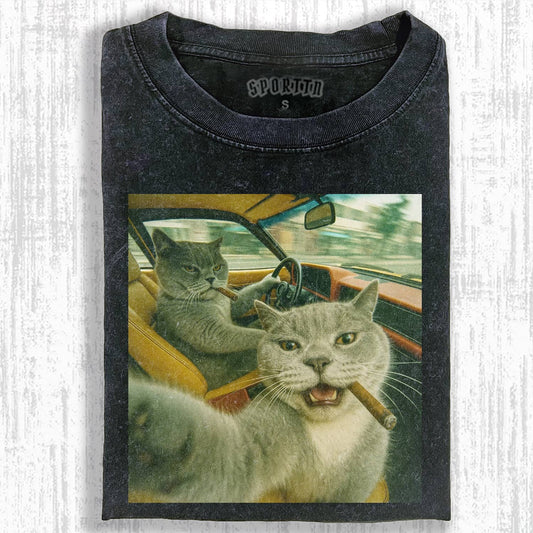 FUNNY CAT MEME ICON PFP T-SHIRT
