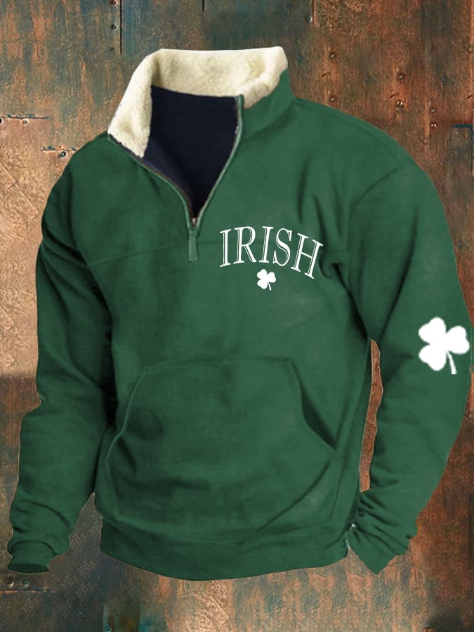 Men's St. Patrick's Day Shamrock Print Sweatshirt