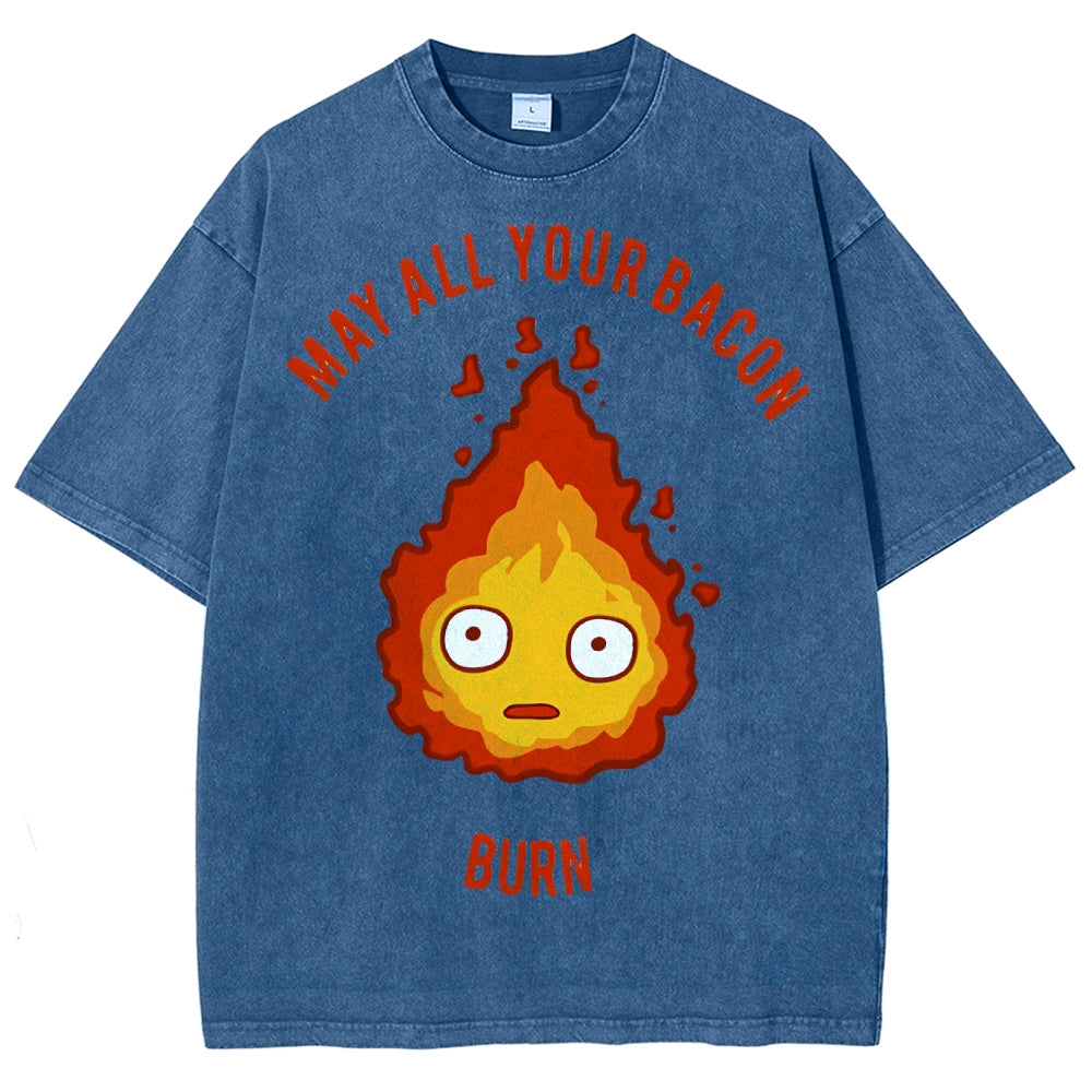 Unisex My All Your Bacon Printed Washed Tee