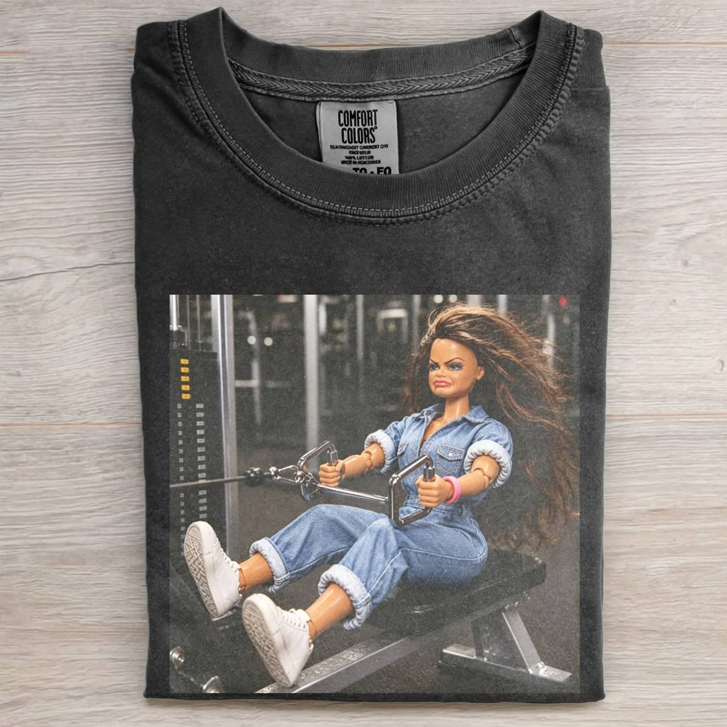 GYM DOLL GIRL FUNNY FACE MEME TEE