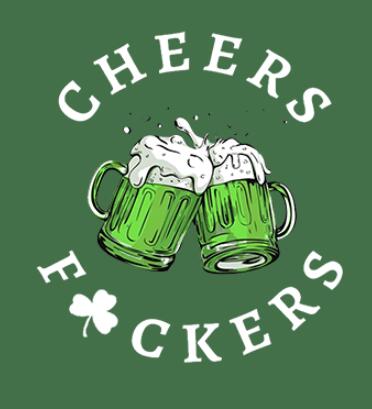 Men's Funny St. Patrick's Day Cheers Fuckers Green Beer Casual Tee