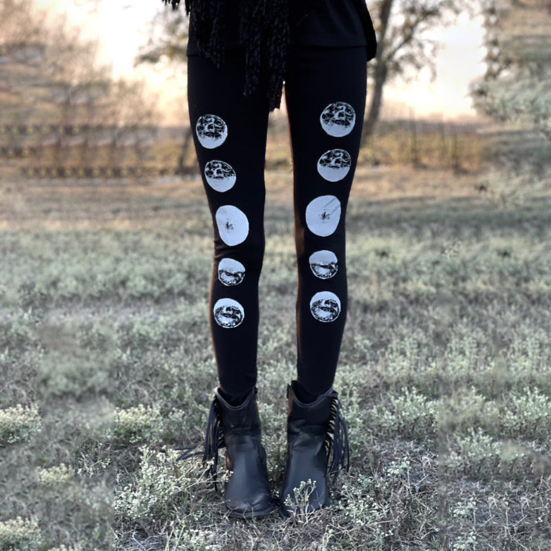 Vintage Tribal Moon Print Leggings