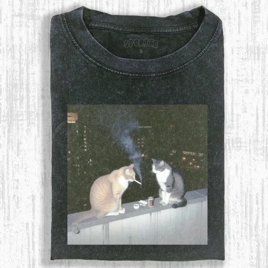 SMOKING CAT T-SHIRT