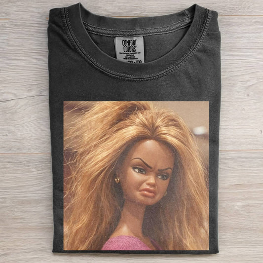BLACK GIRL DOLL GIRL FACE MEME TEE