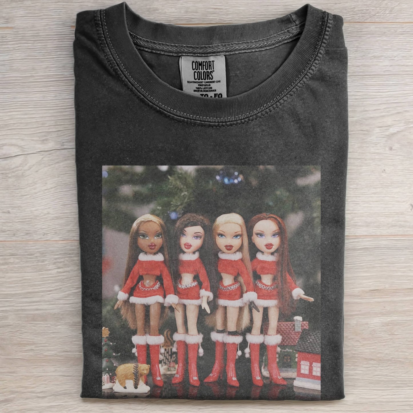 FOUR BRATZ GIRL CHRISTMAS PARTY T-SHIRTS