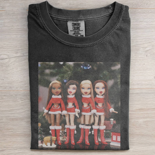 FOUR BRATZ GIRL CHRISTMAS PARTY T-SHIRTS