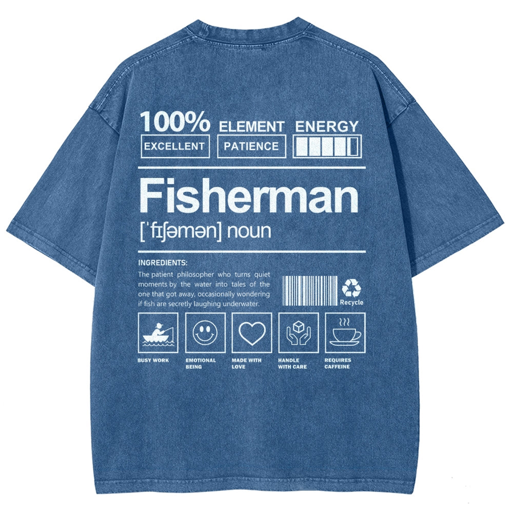 Fisherman Unisex Fit Washed T-Shirt