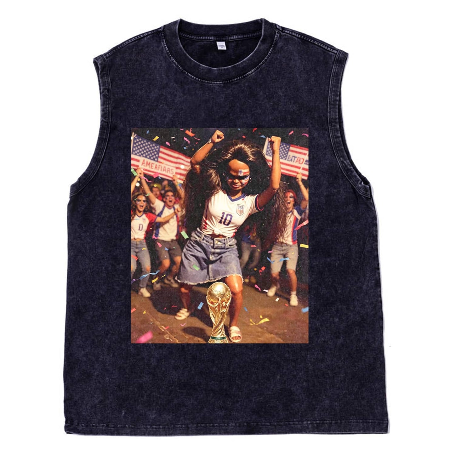 WORLD CUP DOLL GIRL FUNNY FACE MEME TEE