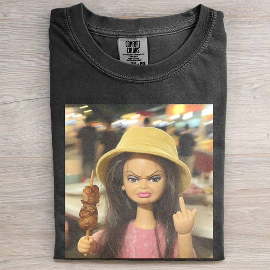 UNHINGED DOLL GIRL FUNNY MEME  TEE