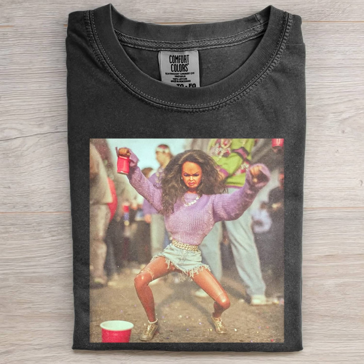 BLACK DOLL FACE PARTY DANCE POV TEE