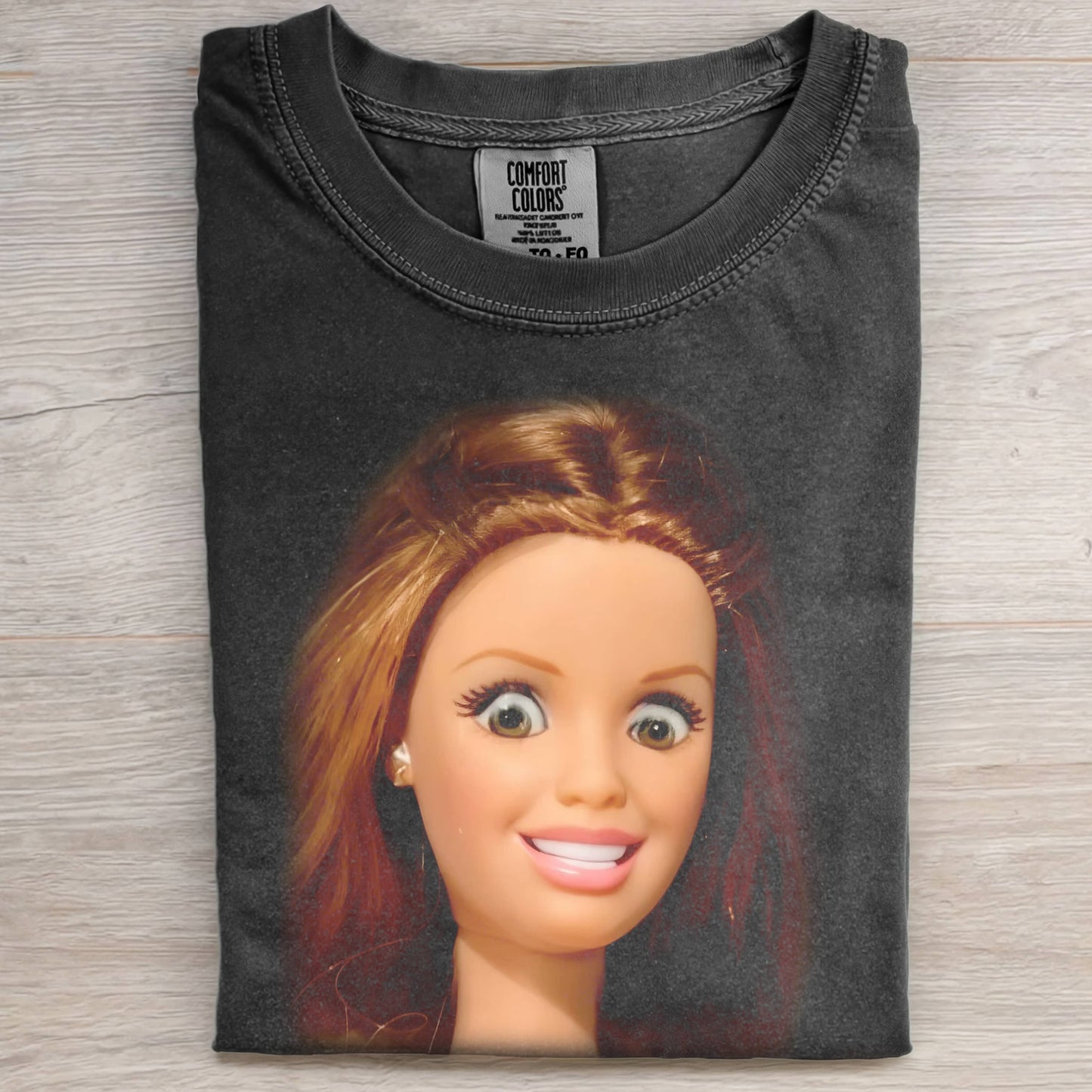 SURPRISED BARBIE PRINT T-SHIRT