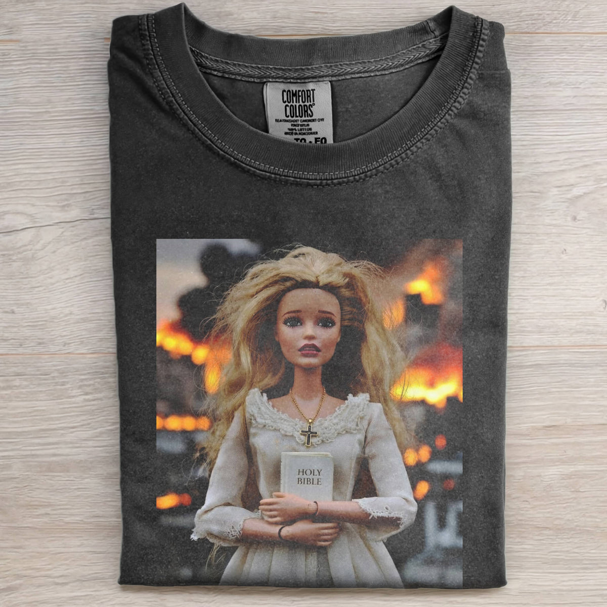 DOLL FACE MEME SCORCHED FAITH TEE
