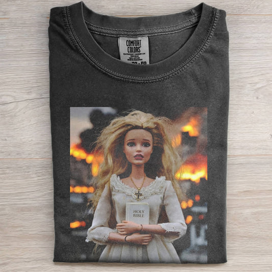 DOLL FACE MEME SCORCHED FAITH TEE