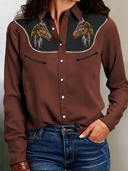 Women's Western Print Shirt