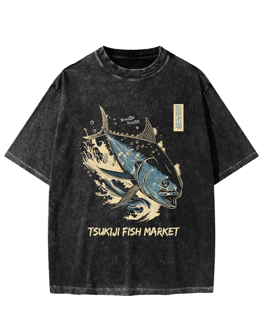 Japan's Tsukiji Market Vintage Washed T-shirt