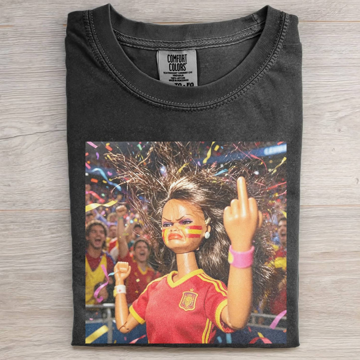 WORLD CUP DOLL GIRL FUNNY FACE MEME TEE