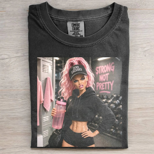 GYM DOLL GIRL FUNNY FACE MEME TEE