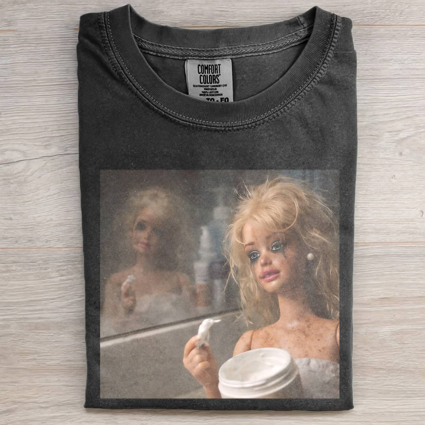 FACE DOLL GIRL FUNNY MEME TEE
