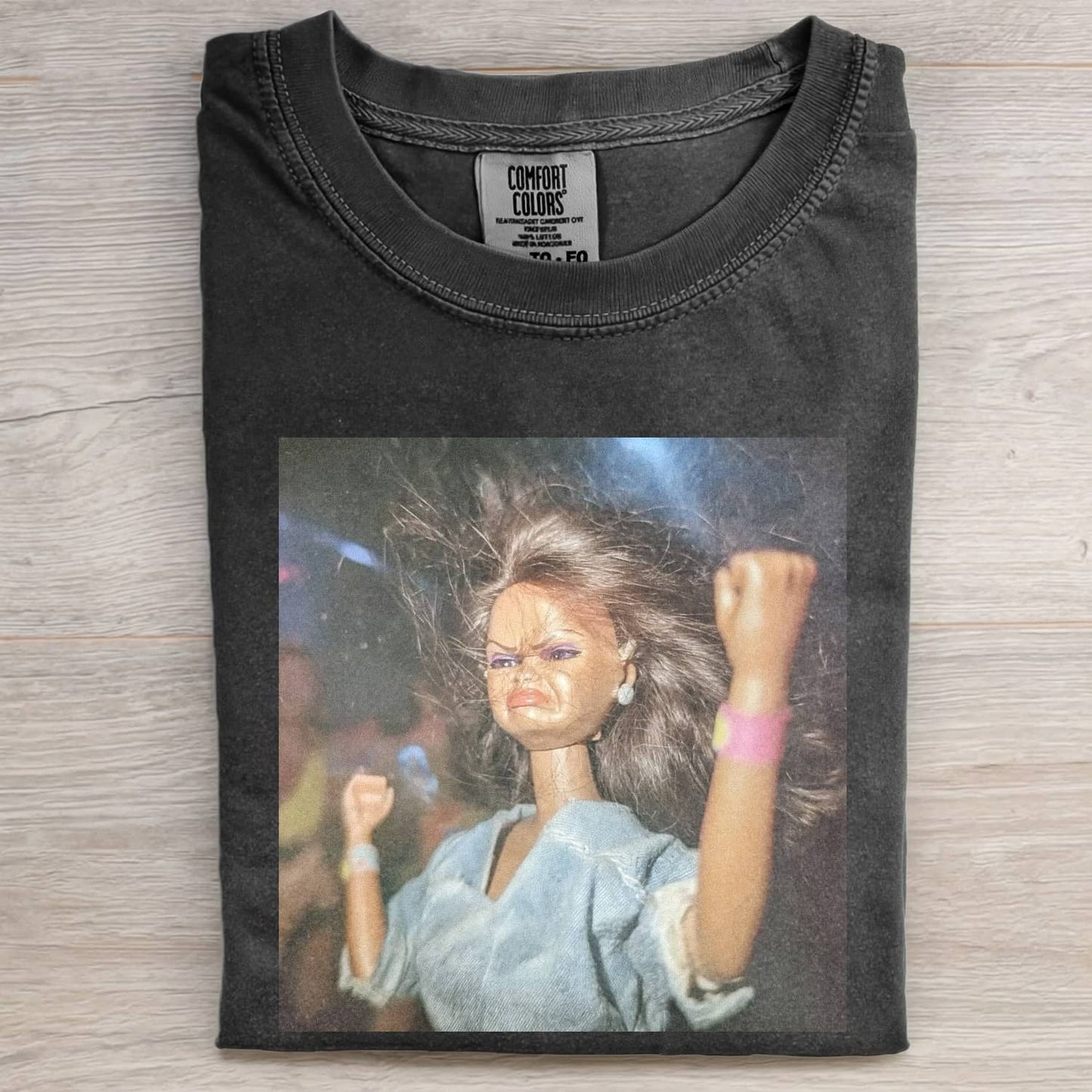BLACK DOLL FACE MEME MOOD ICON TEE