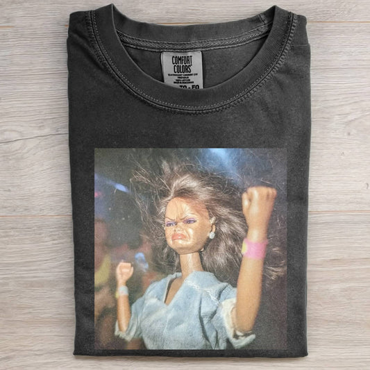 BLACK DOLL FACE MEME MOOD ICON TEE